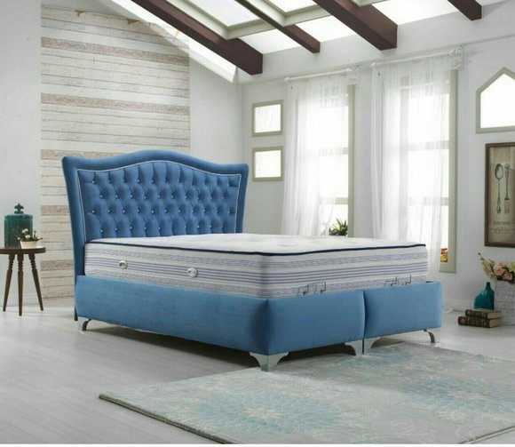 Chesterfield Bett Polsterbett Doppelbett Betten Big XXL Designer Luxus Bett Neu