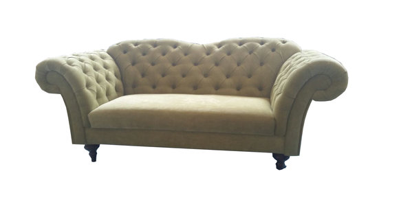 Chesterfield Samt Stoff Textil Sofa Couch Polster 3 Sitz Klassische Couchen Neu
