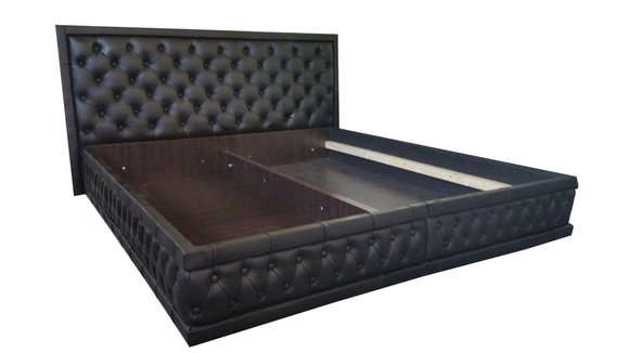 Chesterfield King Size Big Bett Designer Polster Betten Ehebett Lederbett Doppel