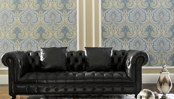 Chesterfield William Couch Sofa Polster 3 Sitz Klassische Couchen Textil Leder
