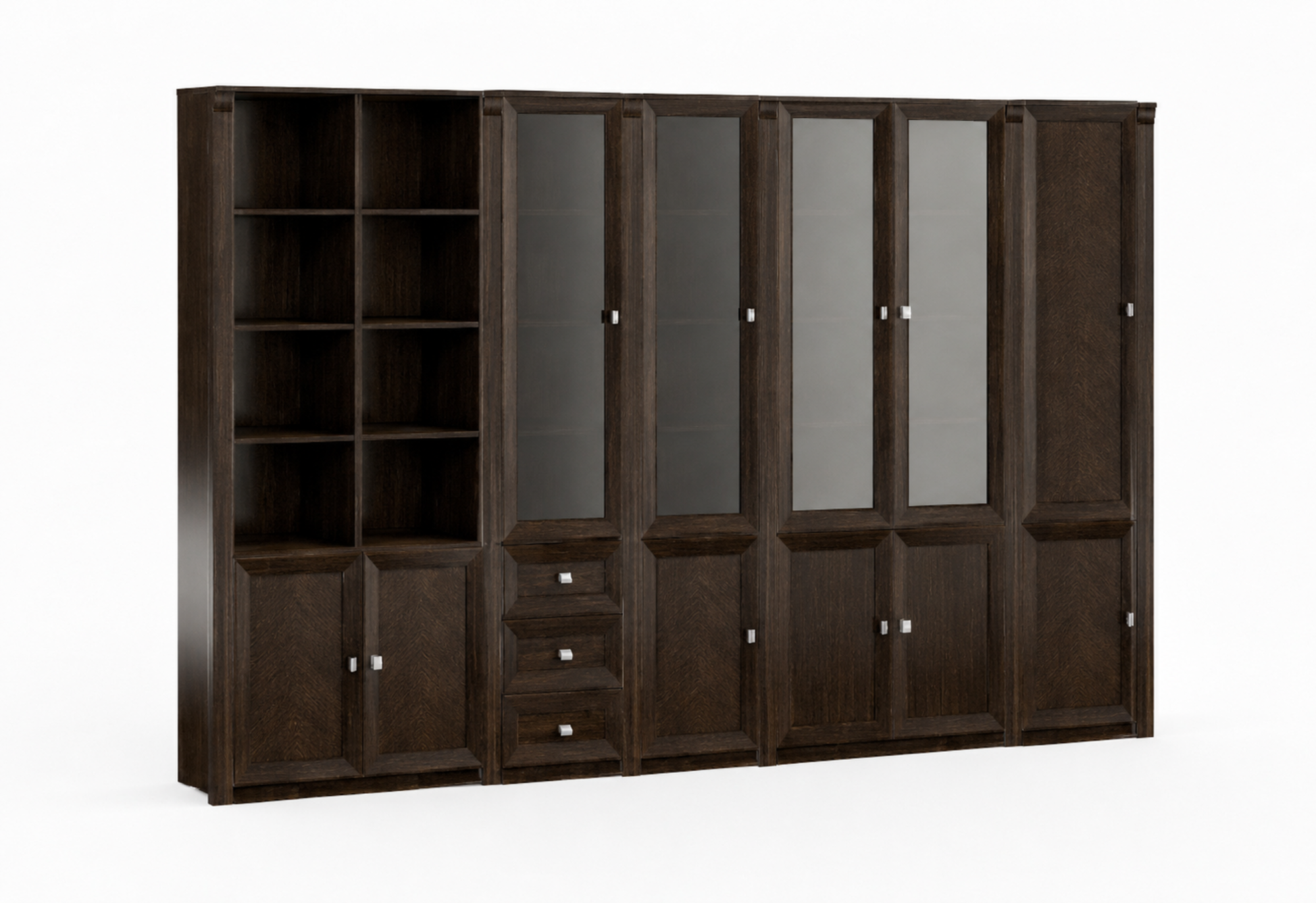 Luxuriöser Arbeitszimmer Schrank Designer Holzregale Edle Büroschränke