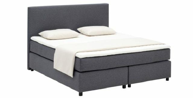 Continental Boxspring Bett Betten Polster Hoch Doppel Leder Textil Bett Neu M100