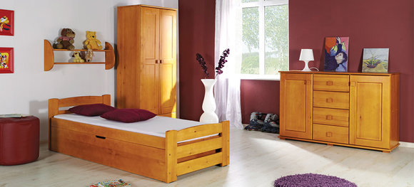 KINDERBETT JUGENDBETT + BETTKASTEN BETT KIEFER KINDERZIMMER BETTEN