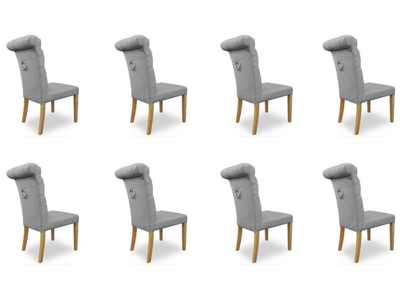 8x Stühle Stuhl Polster Design Lounge Club Sitz Lehn Garnitur Sessel Neu