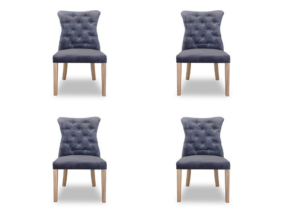4x Stühle Stuhl Polster Design Chesterfield Garnitur Sessel Komplett Set