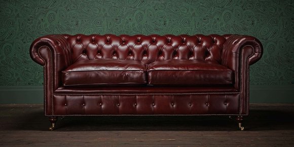Chesterfield Design Luxus Polster Sofa Couch Sitz Garnitur Leder Textil Neu #Z5