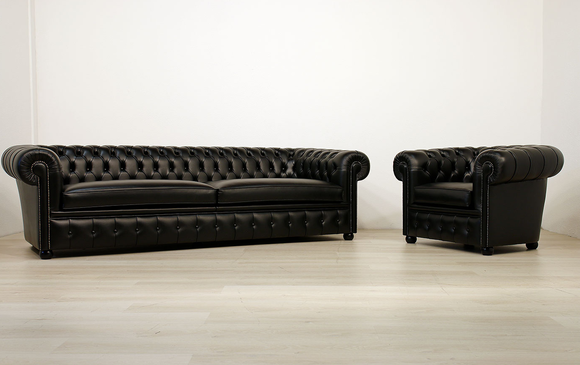 Chesterfield Sofagarnitur XXL Big Sofa Couch Set 4+1 Sitzer Garnitur Polster Neu