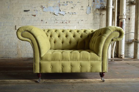 Chesterfield Sofa Sessel Couch Polster Ledersofa Textil Fernseh Lounge
