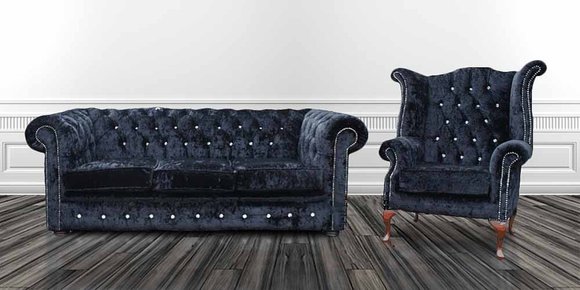 Sofagarnitur Chesterfield Polster Couch Sofa Leder Sitz Garnitur Ohrensessel