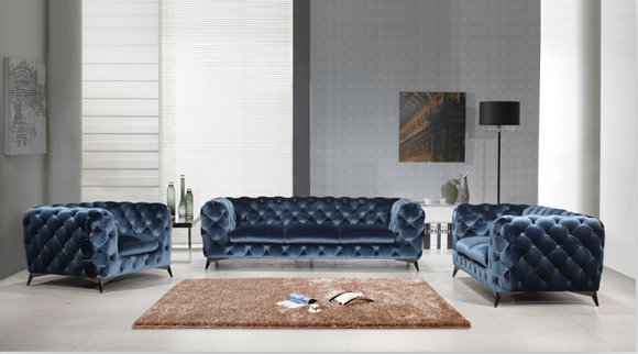 Chesterfield Polster Couch Textil Sofa Couch Garnituren Edle Design Klasse Neu