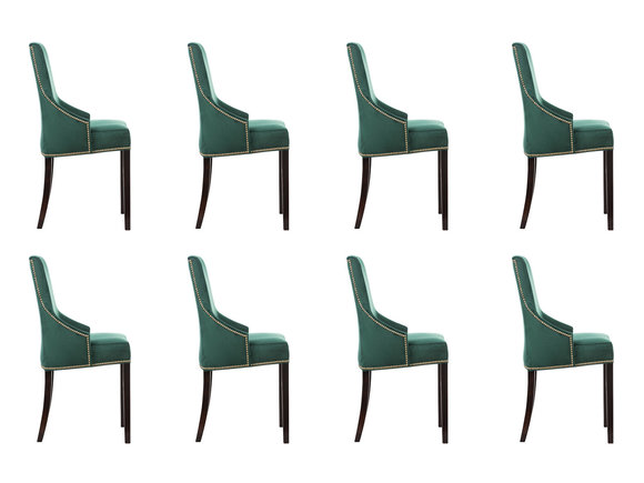 8x Design Polster Sitz Stühle Stuhl Seht Garnitur Sessel Lounge Club Set !
