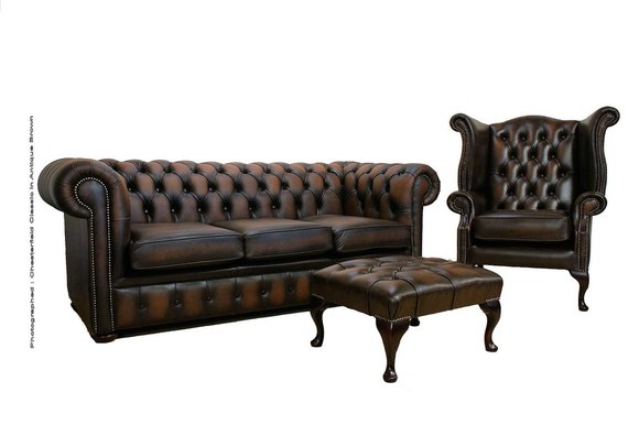 Chesterfield Sofagarnitur Leder Textil Chesterfield Komplett Set Sofa Couch