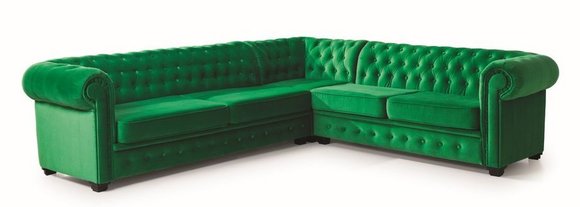 Chesterfield Couch Polster Sofas Klassischer Textil Schaffhau Ecksofa - 326