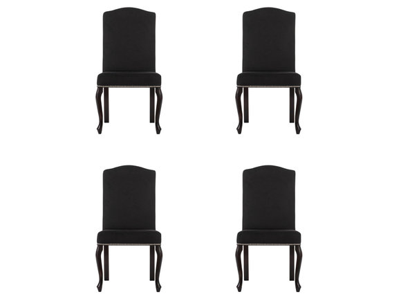 4x Chesterfield Design Polster Stuhl Garnitur Stühle Textil Sitz Komplett Set