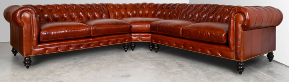 Chesterfield Ecksofa Sofa Couch Ledersofa Polster Eck Couch Garnitur