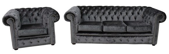 Sofagarnitur Sofa Couch Komplette Luxus Polster Sitz Textil Garnitur 3+1