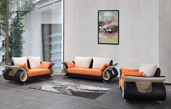Moderne Wohnzimmer Couch Polster Sitz Komplett Garnitur Sofa Couchen