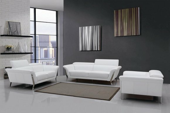 Sofagarnitur Leder Sofa Set 3+2 (ohne Sessel) Couch Sitz Polster Garnitur 1547
