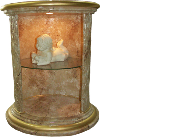 Vitrine Design Säule Schrank Vitrinen Regal Aufbewahrung Beleuchtet Säule
