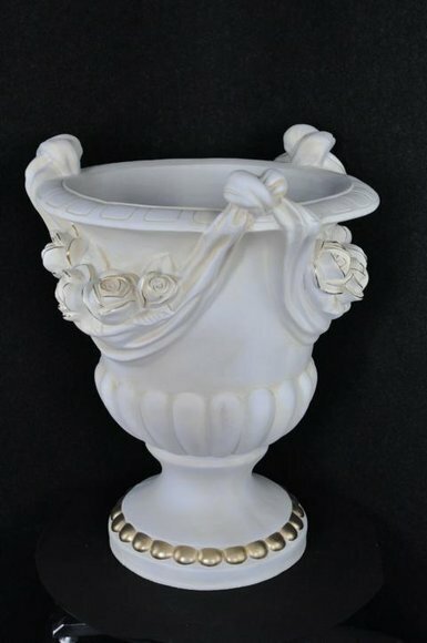 Design Blumen Topf Dekoration XXL Vase Vasen Handarbeit Deko Kelch