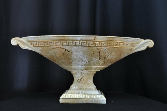Design XXL Obst Schale Vase Ellipse Vasen Antik Schalen Deko Dekoration