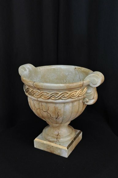 Design XXL Obst Schale Vase Ellipse Vasen Antik Schalen Deko Dekoration