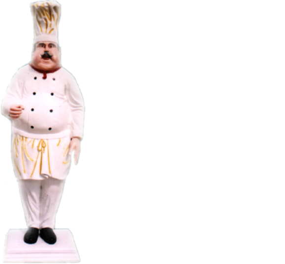 Restaurant Koch Figur Statue Skulptur Figuren Skulpturen Dekoration Deko