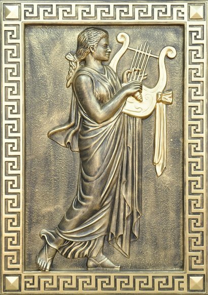 Musik Wandrelief Antik Stil Relief Wand Gemälde Antike Handarbeit Gott Bild Neu