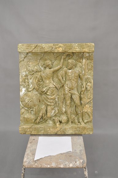 Herkules Wandrelief Antik Stil Relief Wand Gemälde Antike Handarbeit Gott