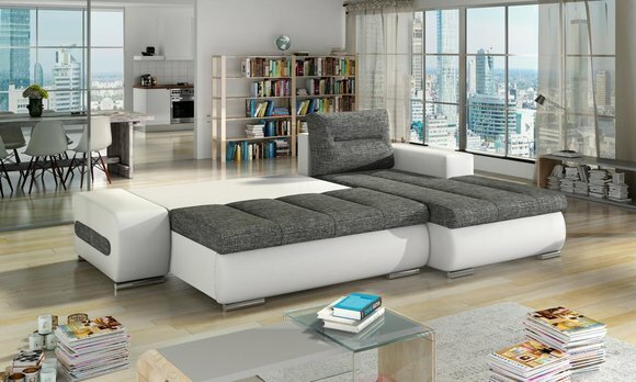 Ecksofa Sofa Textil Schlaf Bettfunktion Couch Sofas Couchen Eckgarnitur