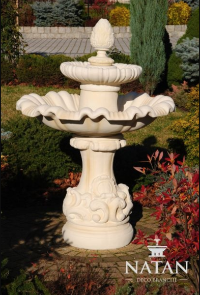 Springbrunnen Garten Teich Brunnen 140cm Steinbrunnen Gartenbrunnen