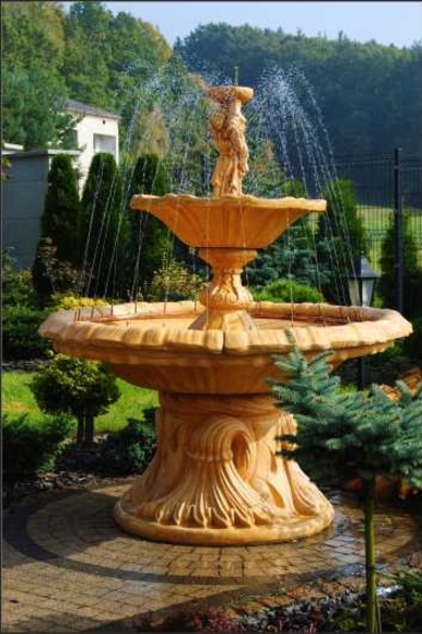 Zierbrunnen Springbrunnen Figur Brunnen Dekoration Garten Fontaine Teich