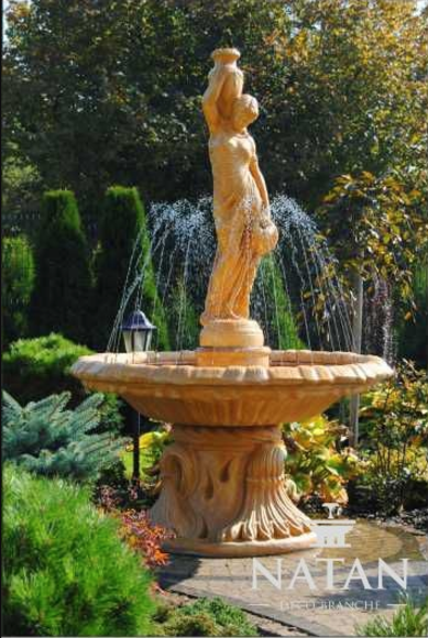 Zierbrunnen Springbrunnen Skulptur Brunnen Dekoration Garten Fontaine