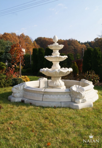 Fontaine Becken Zierbrunnen Springbrunnen Brunnen Stadt Teich Skulptur