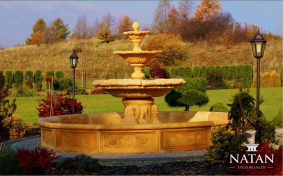 Fontaine Becken Zierbrunnen Springbrunnen Garten Skulptur Brunnen Stadt