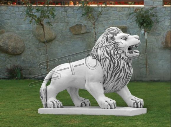 Löwe Gartenfigur Terrassen Garten Skulptur Figuren Skulpturen Statuen