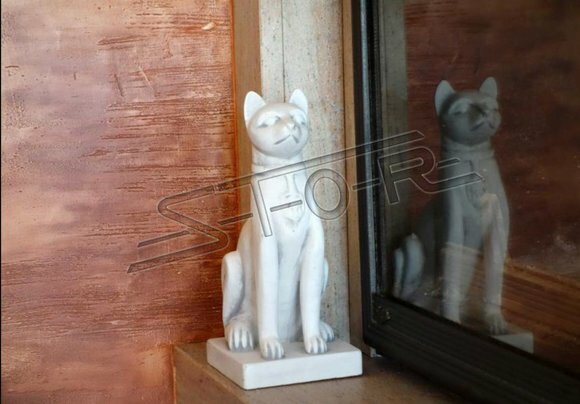Ägyptische Katze Statue Figur Statuen Garten Dekoration Terrasse Deko