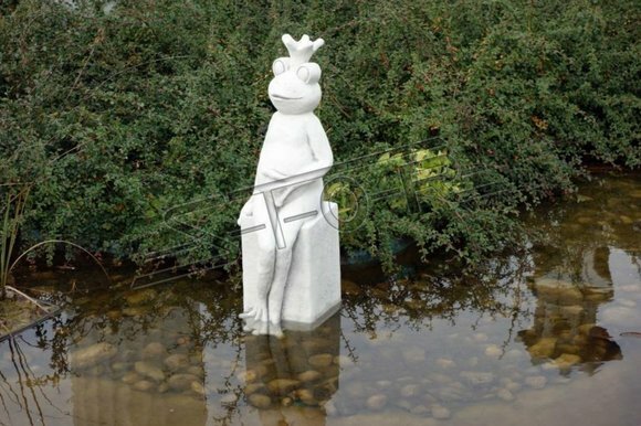 Garten Dekoration Frosch Terrasse Stein Figuren Figur Deko Statue Skulptur