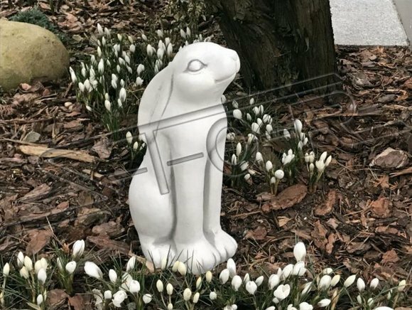 Garten Dekoration Hase Terrasse Stein Figuren Figur Deko Statue Skulptur