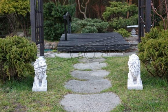 Löwe Gartenfigur Terrassen Garten Skulptur Figuren Skulpturen Statuen