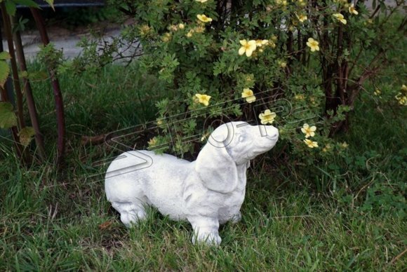 Garten Dekoration Dackel Terrasse Figuren Figur Deko Statue Skulptur S103082