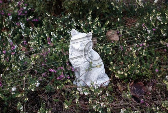 Garten Dekoration Katze Terrasse Stein Figuren Figur Deko Statue Skulptur