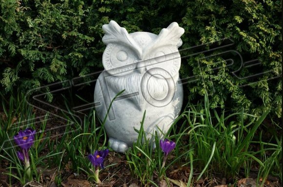 Garten Dekoration Eule Terrasse Stein Figuren Figur Deko Statue Skulptur
