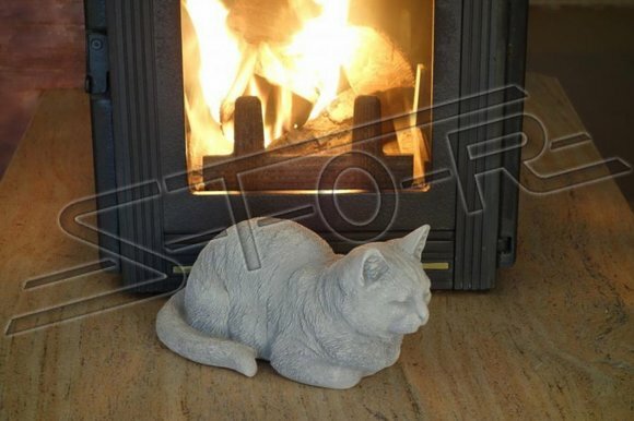 Garten Dekoration Katze Terrasse Stein Figuren Figur Deko Statue Skulptur