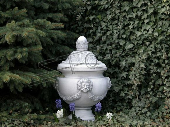 Design Blumentopf Top Pflanz Kübel Gefäß Töpfe Figur Gesicht Skulptur