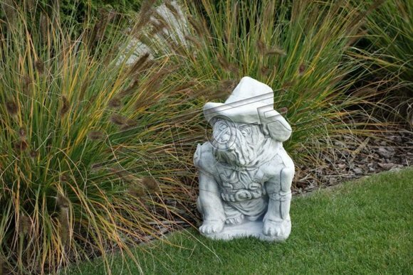 Garten Dekoration Hund Terrasse Stein Figuren Figur Deko Statue Skulptur