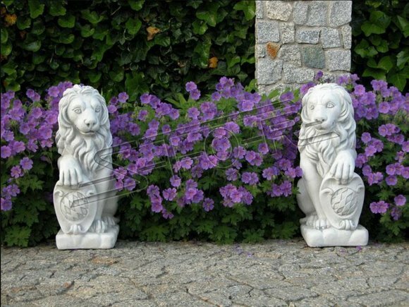 Löwe Gartenfigur Terrassen Garten Skulptur Figuren Skulpturen Statuen