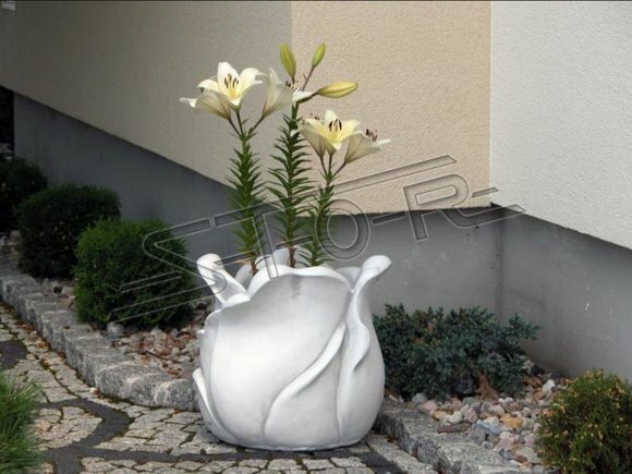 Blumenkorb Blumen Vase Gefäss Garten Terrasse Dekoration Statue Figuren