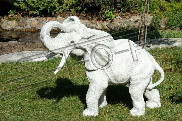 Garten Dekoration Elefant Terrasse Stein Figuren Figur Deko Statue Skulptur