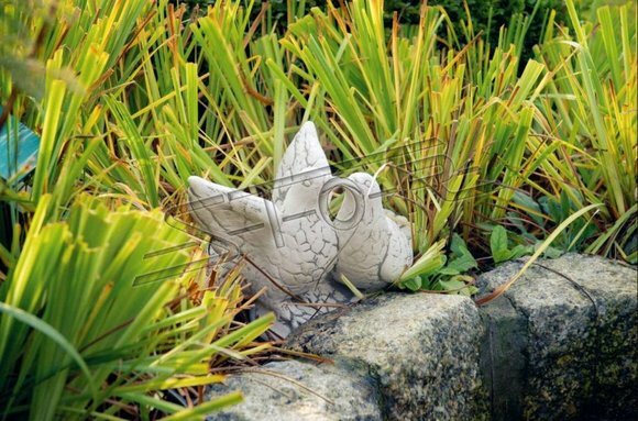 Garten Dekoration Tauben Terrasse Stein Figuren Figur Statue Skulptur